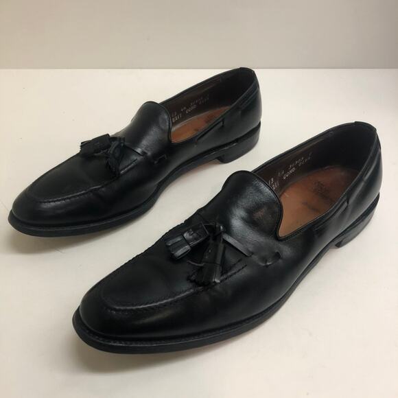 EXCELLENT Allen Edmonds Grayson Tassel Loafer Black Calfskin Size 13 Narrow - Picture 5 of 12